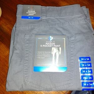 Mens 5 pocket straight fit pants